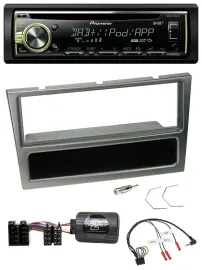 Автомагнитола для Opel Corsa C (2000–2004) Pioneer CD, DAB, USB, MP3, цвет алюминий