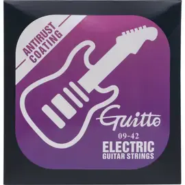 Струны для электрогитары Guitto GSE-009 Anti-Rust Coated 9-42