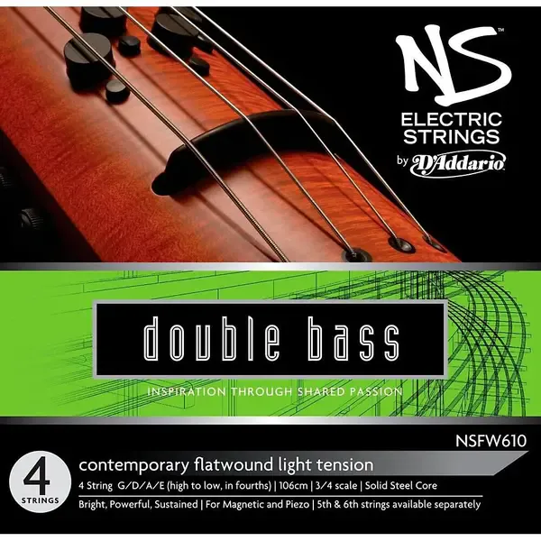 Струны для контрабаса D'Addario NS Electric Contemporary Bass String Set 3/4 Medium