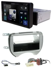 Pioneer DAB MP3 Bluetooth USB Autoradio für Nissan Micra (10-13 K13) silber