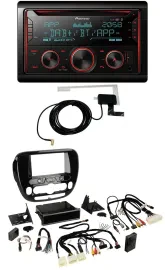 Pioneer 2DIN Lenkrad DAB USB CD Bluetooth Autoradio für Kia Soul ab 2014 Klima