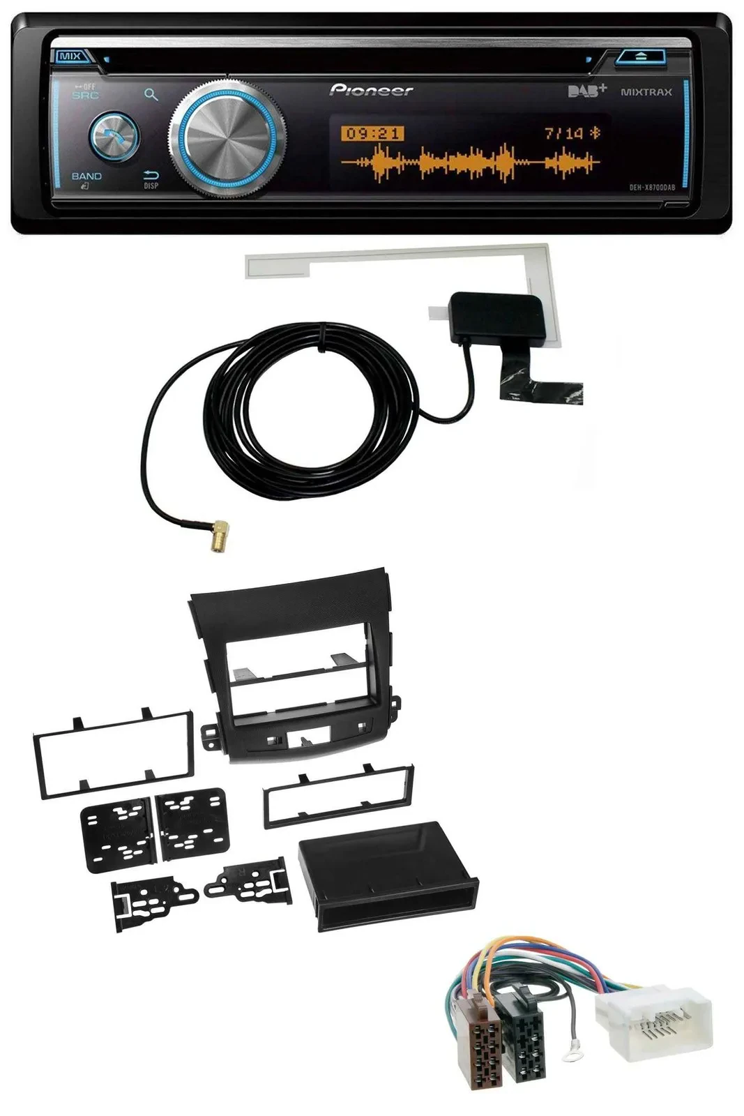 Pioneer Bluetooth DAB MP3 USB CD Autoradio für Citroen C-Crosser Mitsubishi Outl