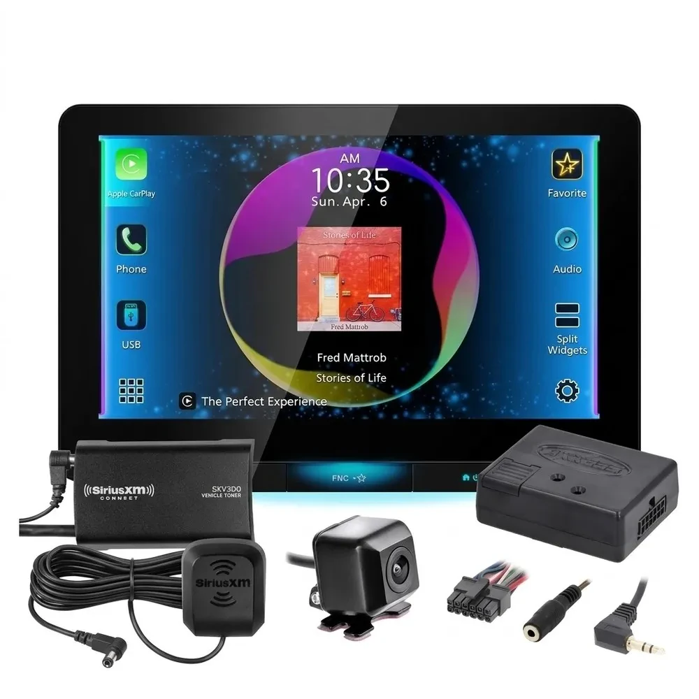 Автомагнитола JVC KW-Z1001W (набор) с камерой NVX, тюнером SiriusXM и интерфейсом Axxess SWC