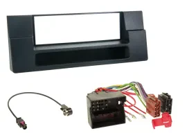 Комплект установки для автомагнитолы Caraudio24 DIN для BMW X5 E53 и 5 серии E39, Quadlock, с карманом (набор)