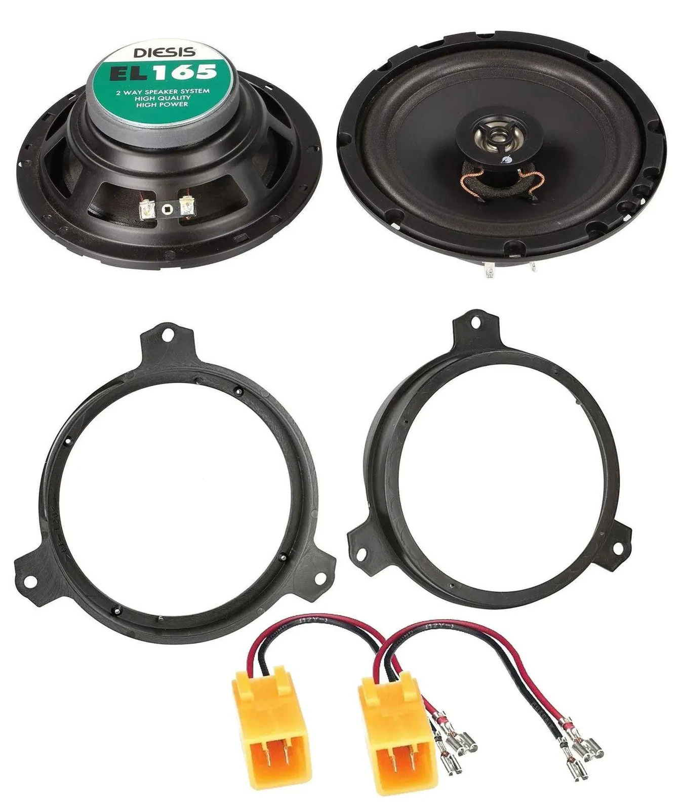 ACV 16,5cm 100Watt 2-Wege Lautsprecher für Citroen C1 Peugeot 108 ab 14 Fronttür