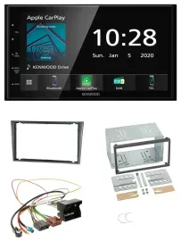 Kenwood Bluetooth MP3 DAB USB 2DIN Autoradio für Opel Corsa C Quadlock 2000-2006