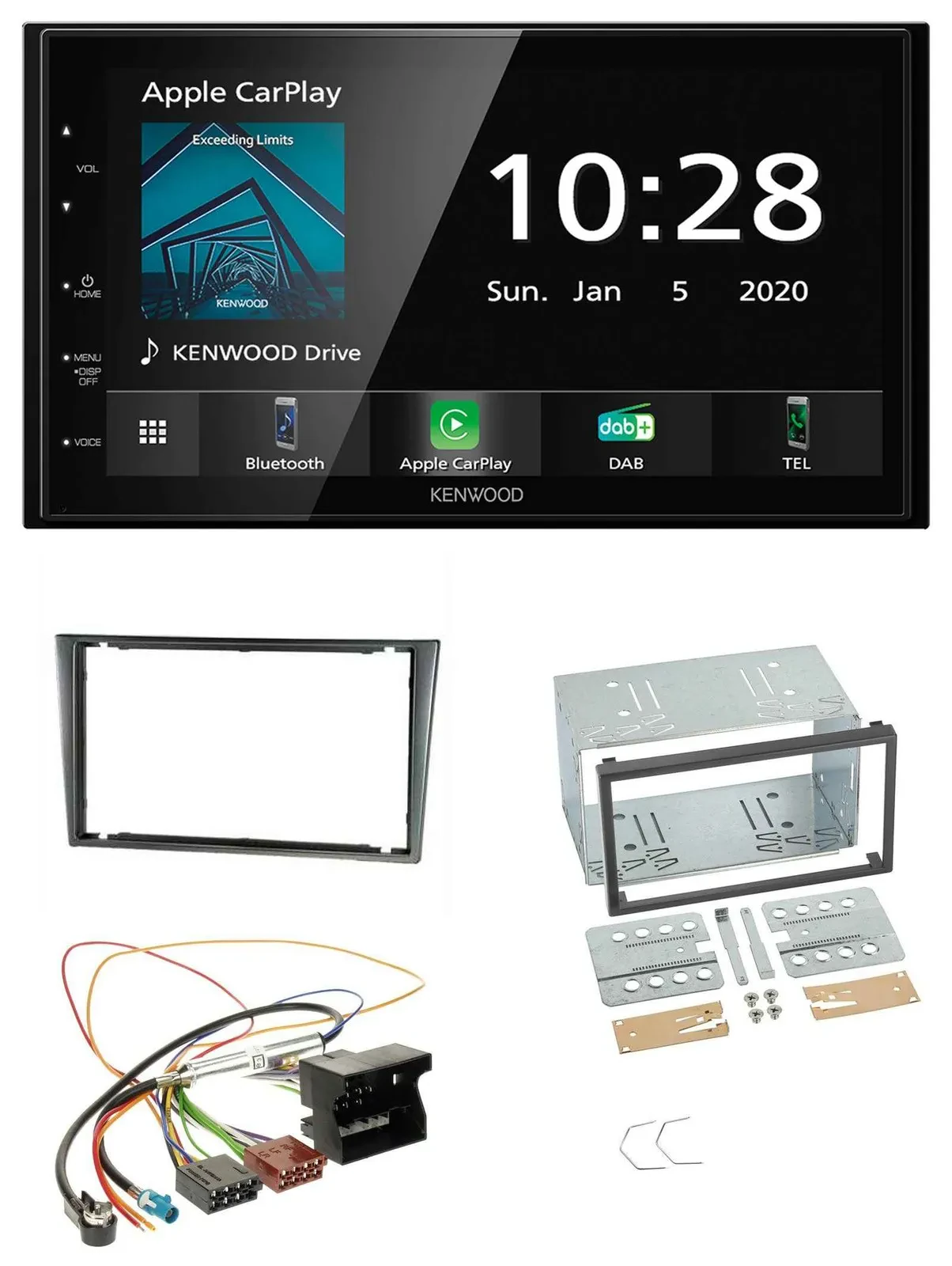 Kenwood Bluetooth MP3 DAB USB 2DIN Autoradio für Opel Corsa C Quadlock 2000-2006