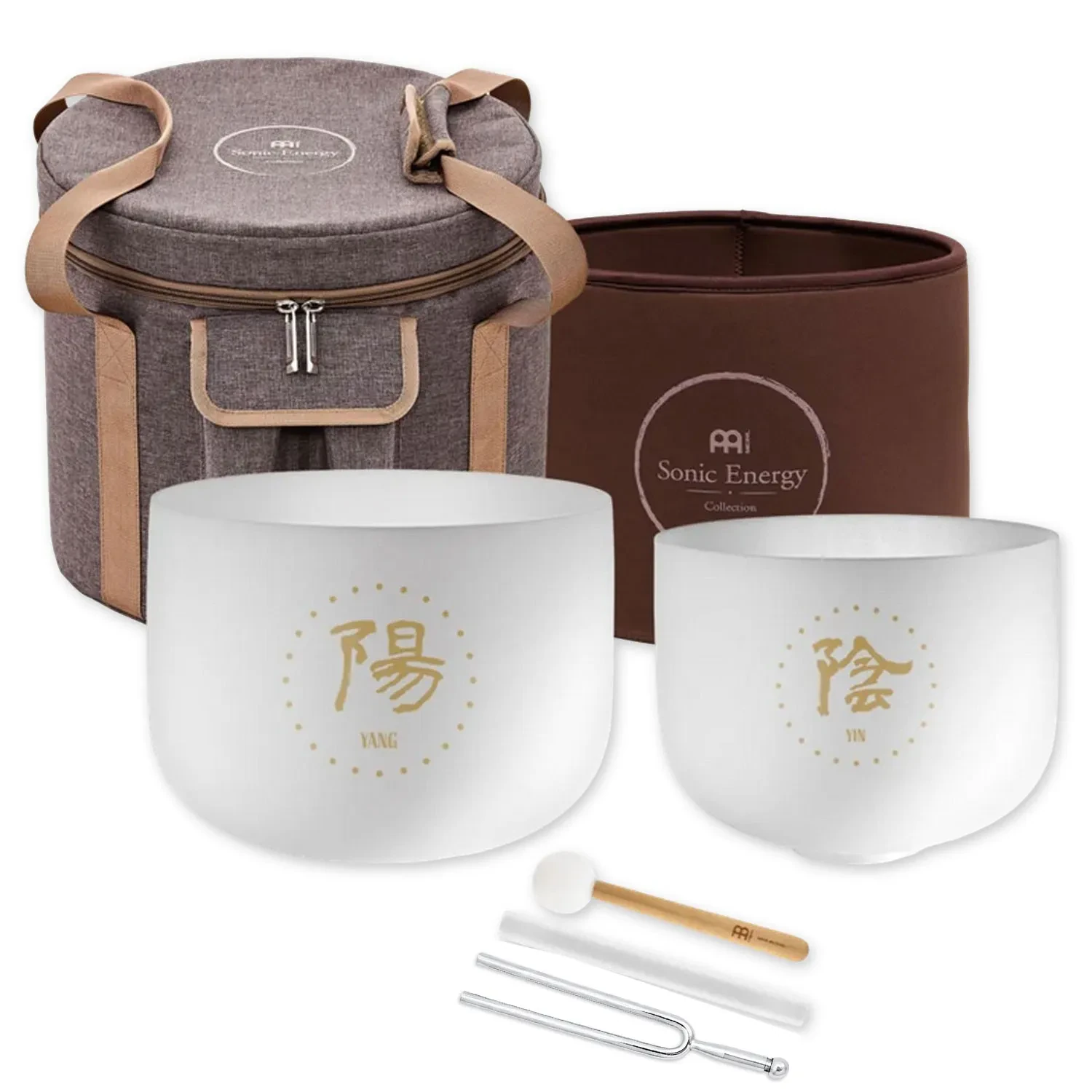 Поющие чаши MEINL Sonic Energy TCMCSBSET2 кварцевые Yin Yang (набор) с камертоном