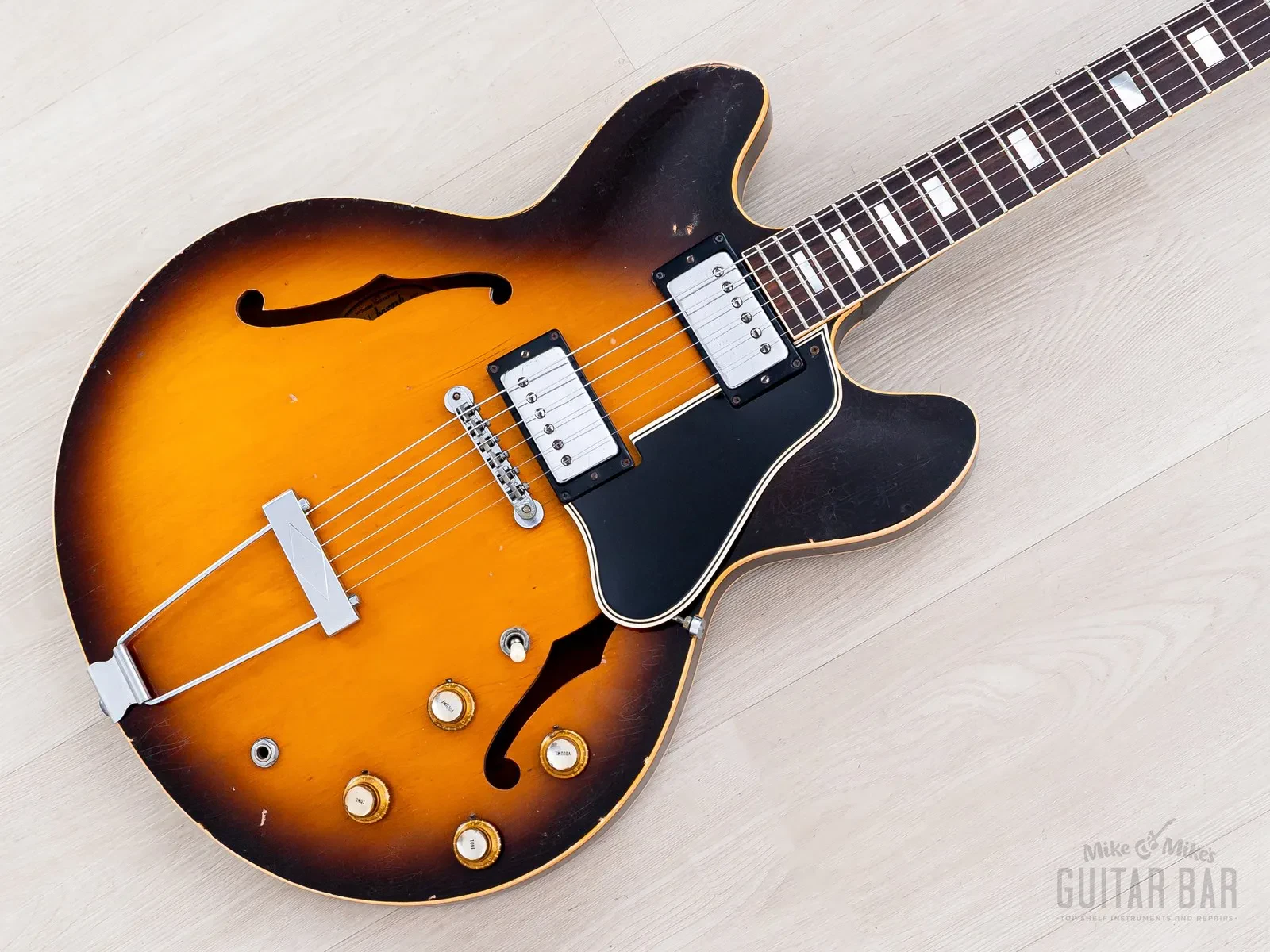 1966 Gibson ES-335 TD Vintage Electric Guitar Sunburst w/ Pat # Pickups, Case