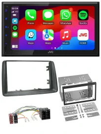 JVC Bluetooth 2DIN MP3 DAB USB Autoradio für Fiat Panda 2003-2012 grau