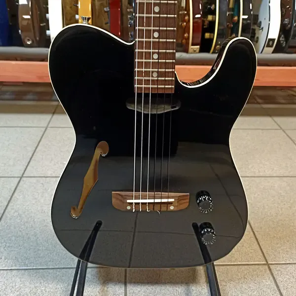 Гитара Fender Telecaster Thinline Classical Nyl.Piezo Black Gigbag Japan 1998