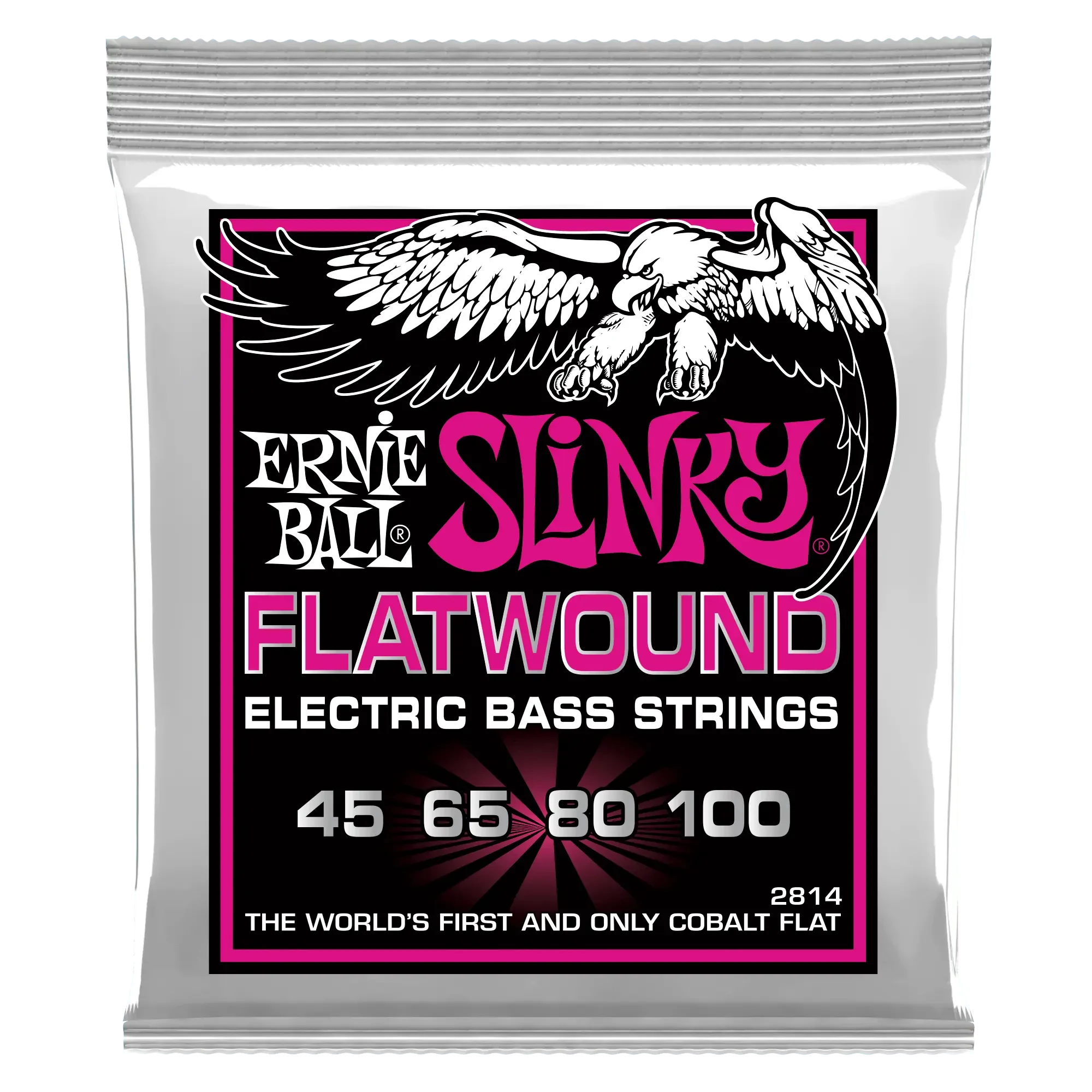 Струны для бас-гитары Ernie Ball 2814 Super Slinky Flatwound Bass 45-100