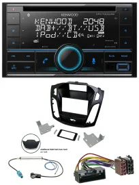 Kenwood CD 2DIN DAB USB MP3 Bluetooth Autoradio für Ford Focus 2014-2018 schwarz