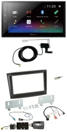 Pioneer DAB Lenkrad Bluetooth 2DIN USB Autoradio für Fiat Doblo ab 2015 schwarz