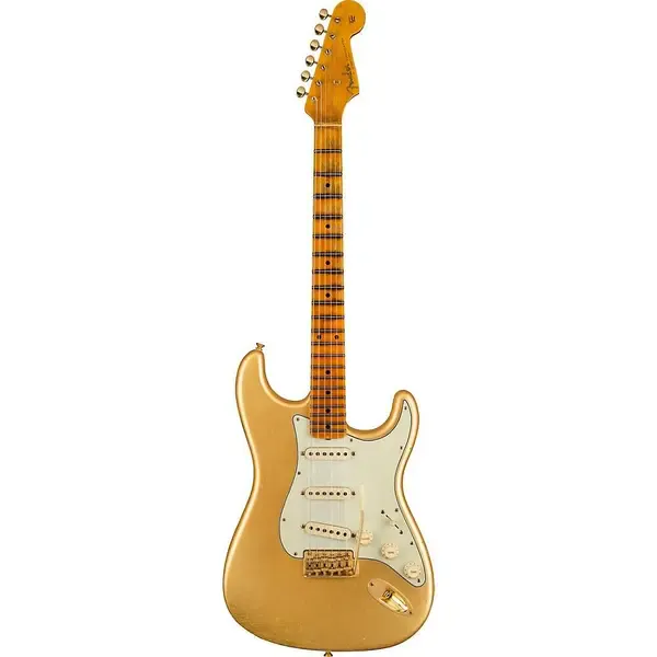 Электрогитара Fender Custom Shop 1962 LE Stratocaster Bone Tone Journeyman Relic Maple FB Aged Aztec Gold