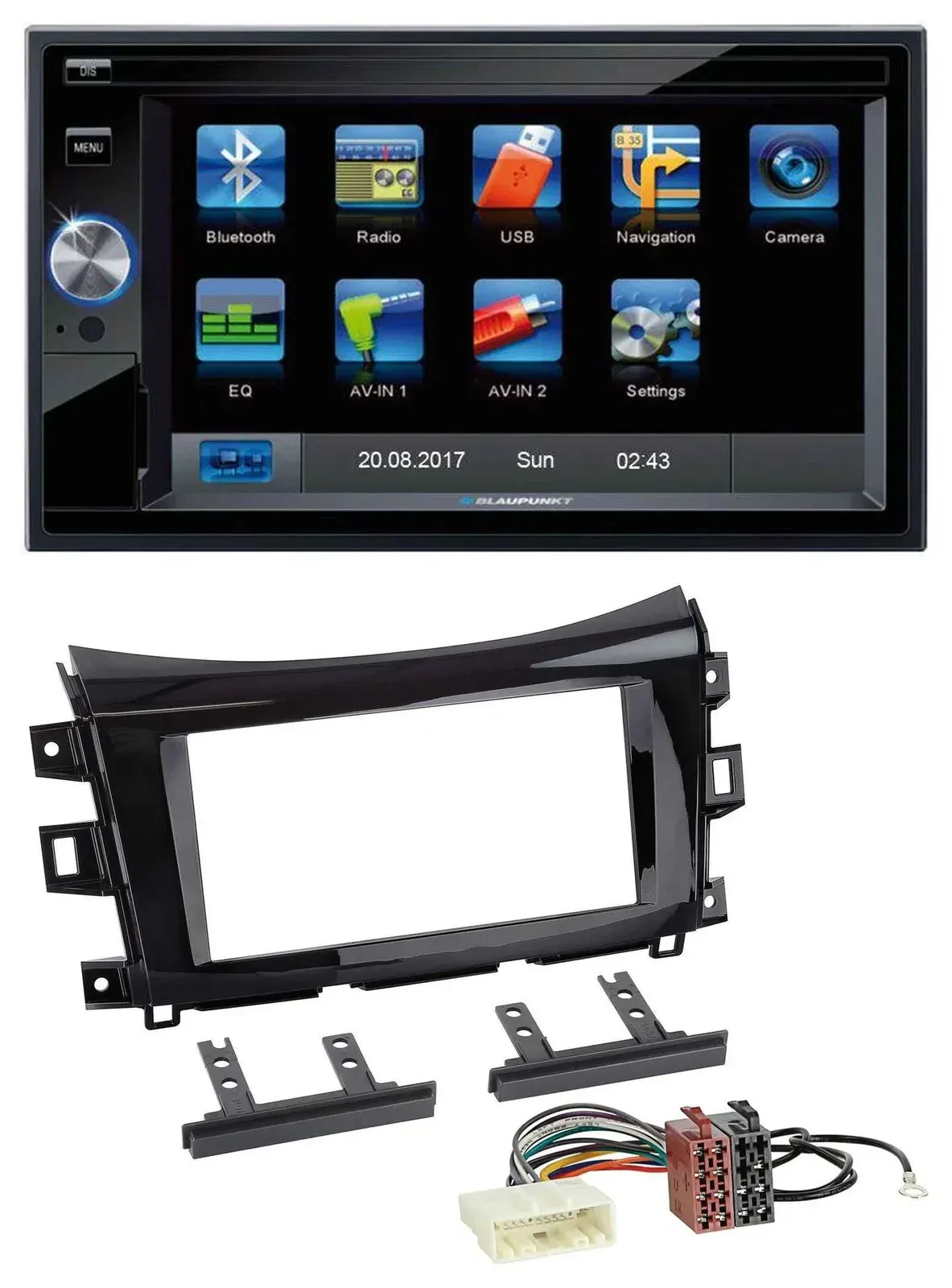 Blaupunkt SD Bluetooth 2DIN MP3 USB AUX Autoradio für Nissan Navara (ab 16)