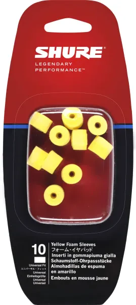 Амбушюры для наушников Shure EAYLF1-10 Yellow (10 штук)