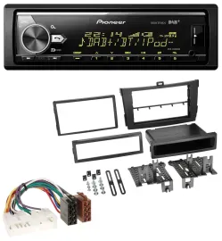 Pioneer Bluetooth USB DAB MP3 Autoradio für Toyota Corolla ab 2009 schwarz