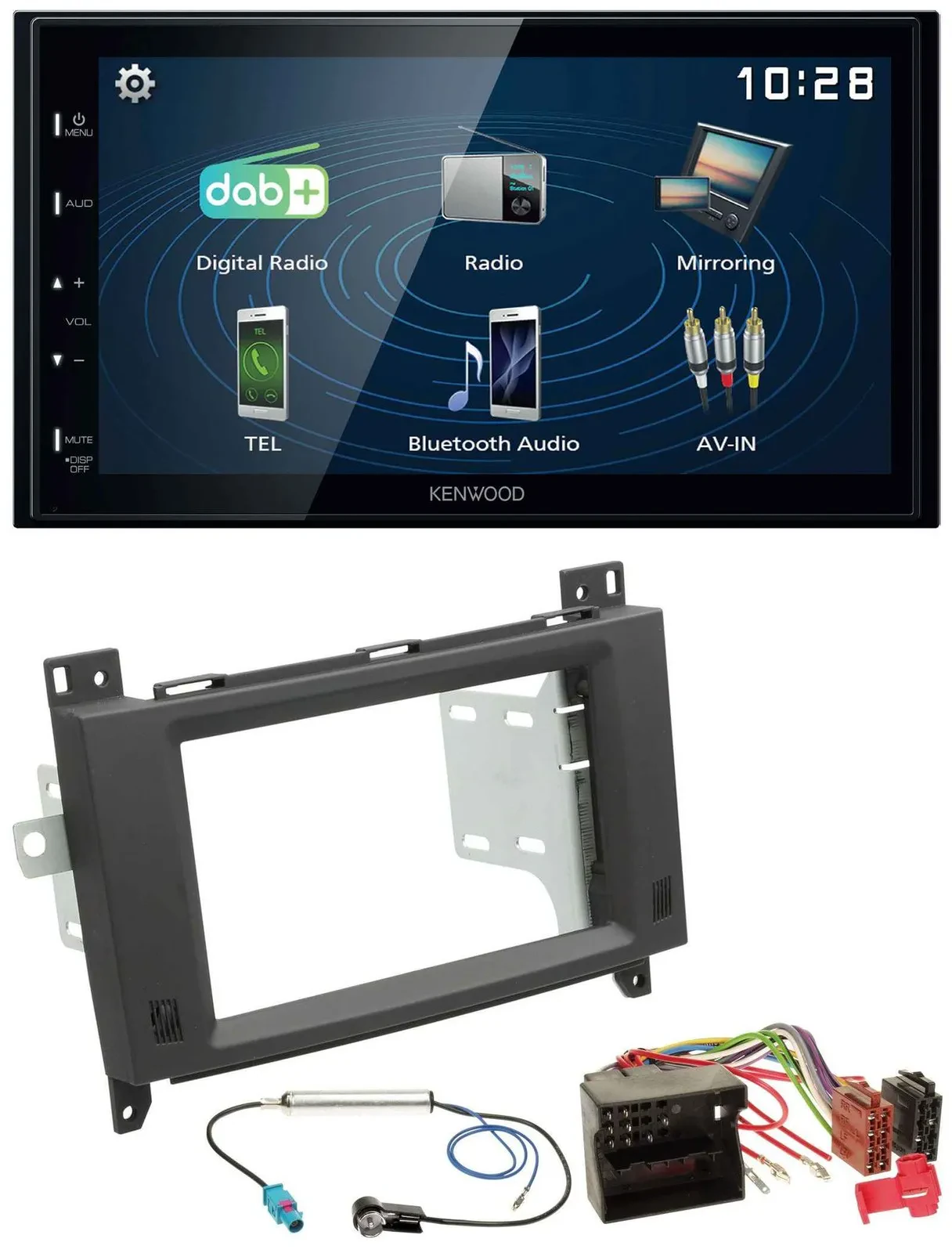 Автомагнитола для Mercedes Vito/Viano Kenwood 2DIN Bluetooth, USB, DAB, MP3