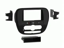 Einbaurahmen Set Doppel DIN Autoradio für Kia Soul PS 2014-2019 Navigation schwa