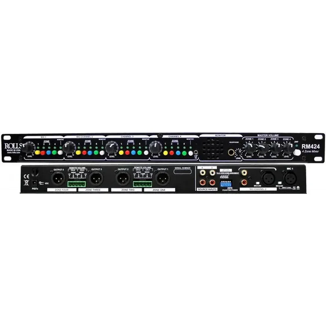 Аналоговый микшер Rolls RM424 4 зоны