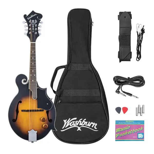 Мандолина Washburn M3EK-A Americana Series F-Style Mandolin Pack, Sunburst