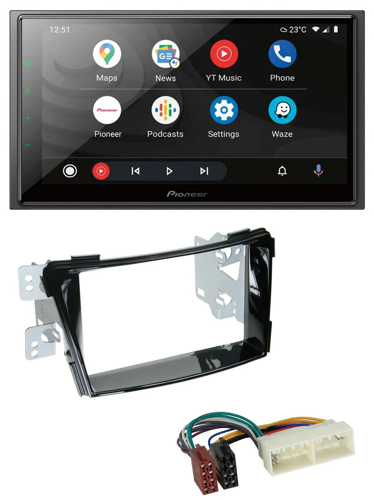 Pioneer USB 2DIN DAB MP3 Bluetooth Autoradio für Hyundai i40 ab 2016 Typ VF Klav