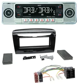 Dietz Bluetooth MP3 DAB USB Autoradio für Lancia Y ab 12 schwarz glänzend