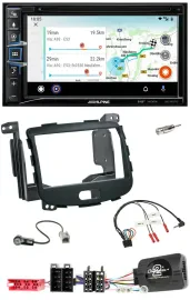 Автомагнитола Alpine 2DIN, Bluetooth, USB, DAB, навигация, TMC для Hyundai i10 (2009–2013)