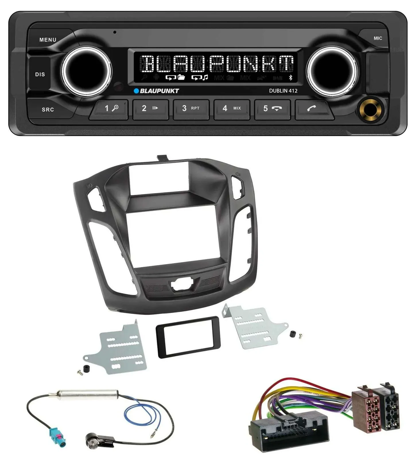 Blaupunkt MP3 Bluetooth USB AUX Autoradio für Ford Focus (DYB, 2011-2014)