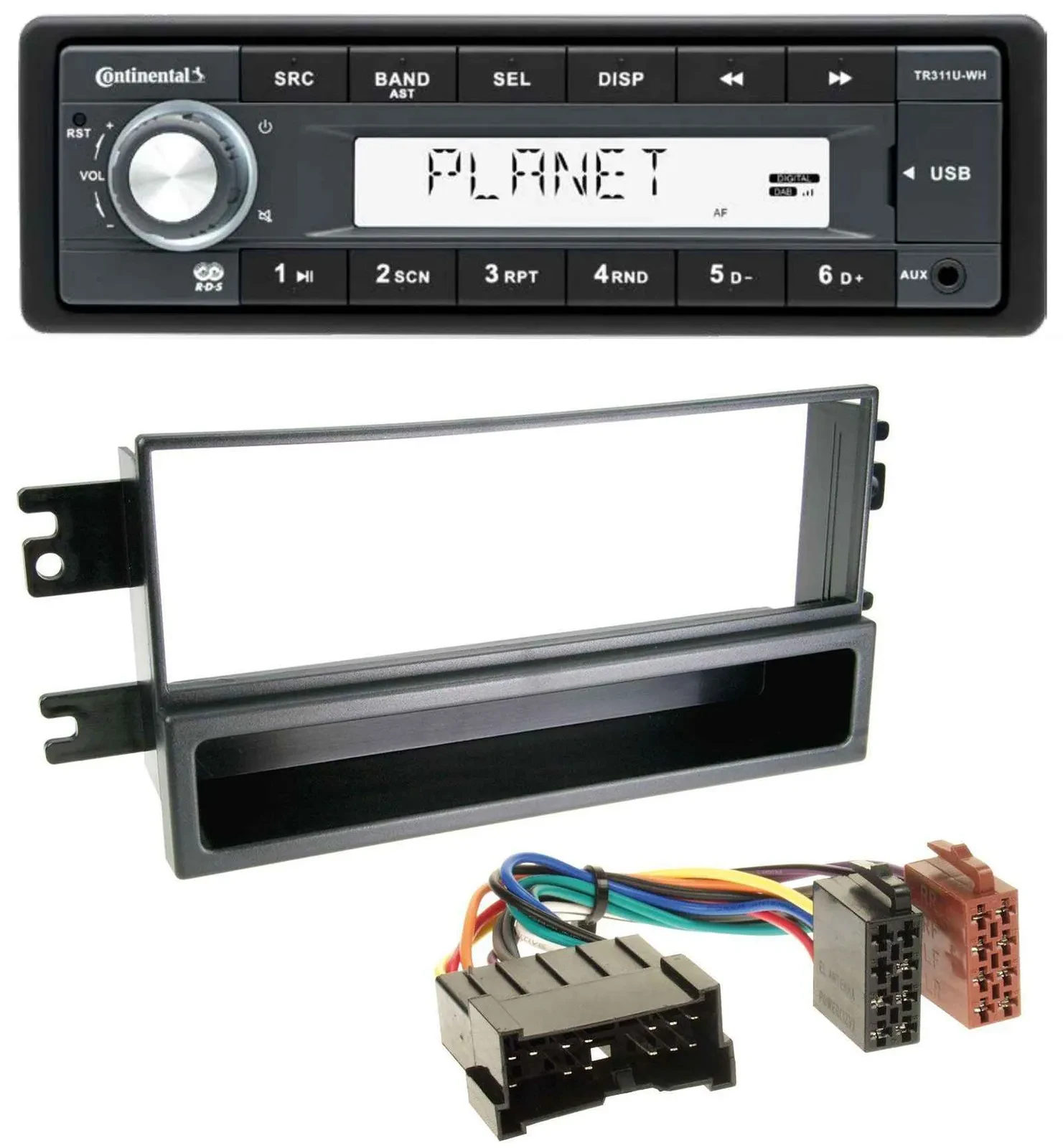 Continental USB MP3 AUX 1DIN Autoradio für Kia Cerato (bis 2007)