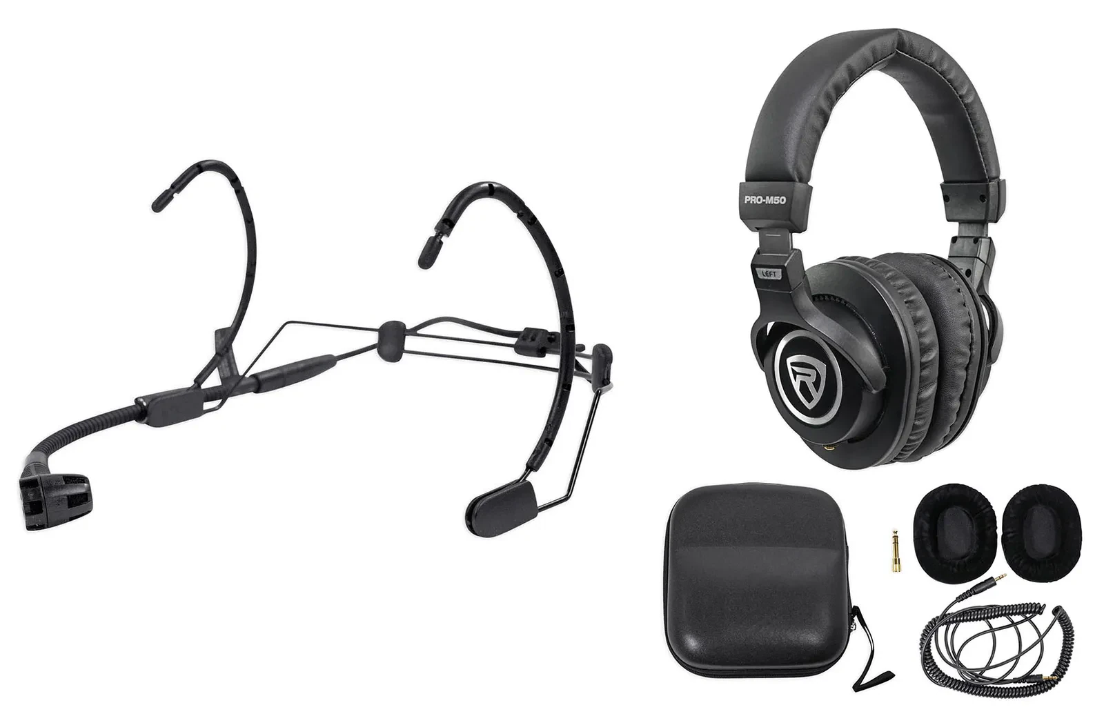 AKG C520 L Headset Microphone Vocal Condenser Mic For Presentations + Headphones