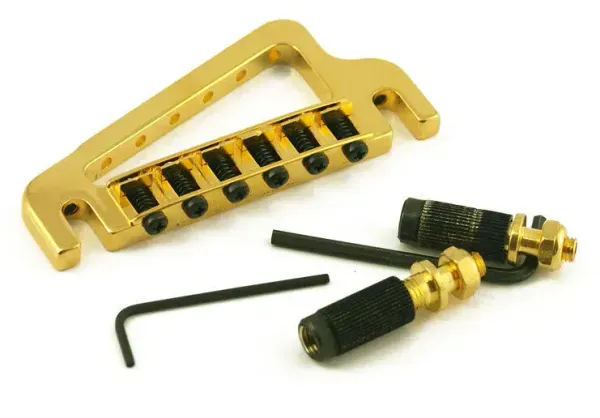 Hipshot 43100G Baby Grand 6-String Fixed Gibson Electric Guitar Bridge - GOLD