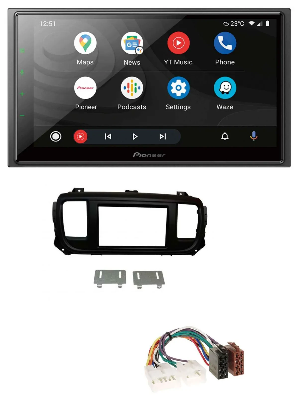 Автомагнитола для Toyota Proace Verso Pioneer 2-DIN DAB, MP3, Bluetooth, USB (с 2016)