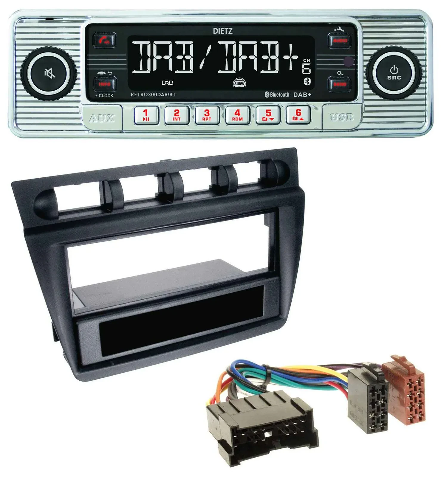 Dietz Bluetooth MP3 DAB USB Autoradio für Kia Picanto (ab 2006) - schwarz