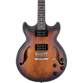 Ibanez AM73B AM Artcore Semi-Hollow Body Electric Guitar, Tobacco Flat w/ Gig Ba