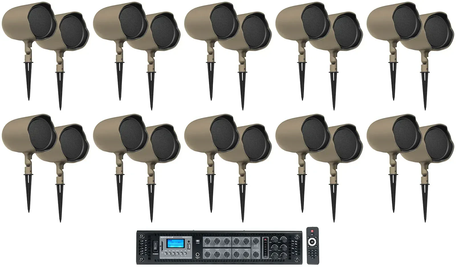 Рупорная акустика JBL GSF6-TN Tan с усилителем (20 штук)