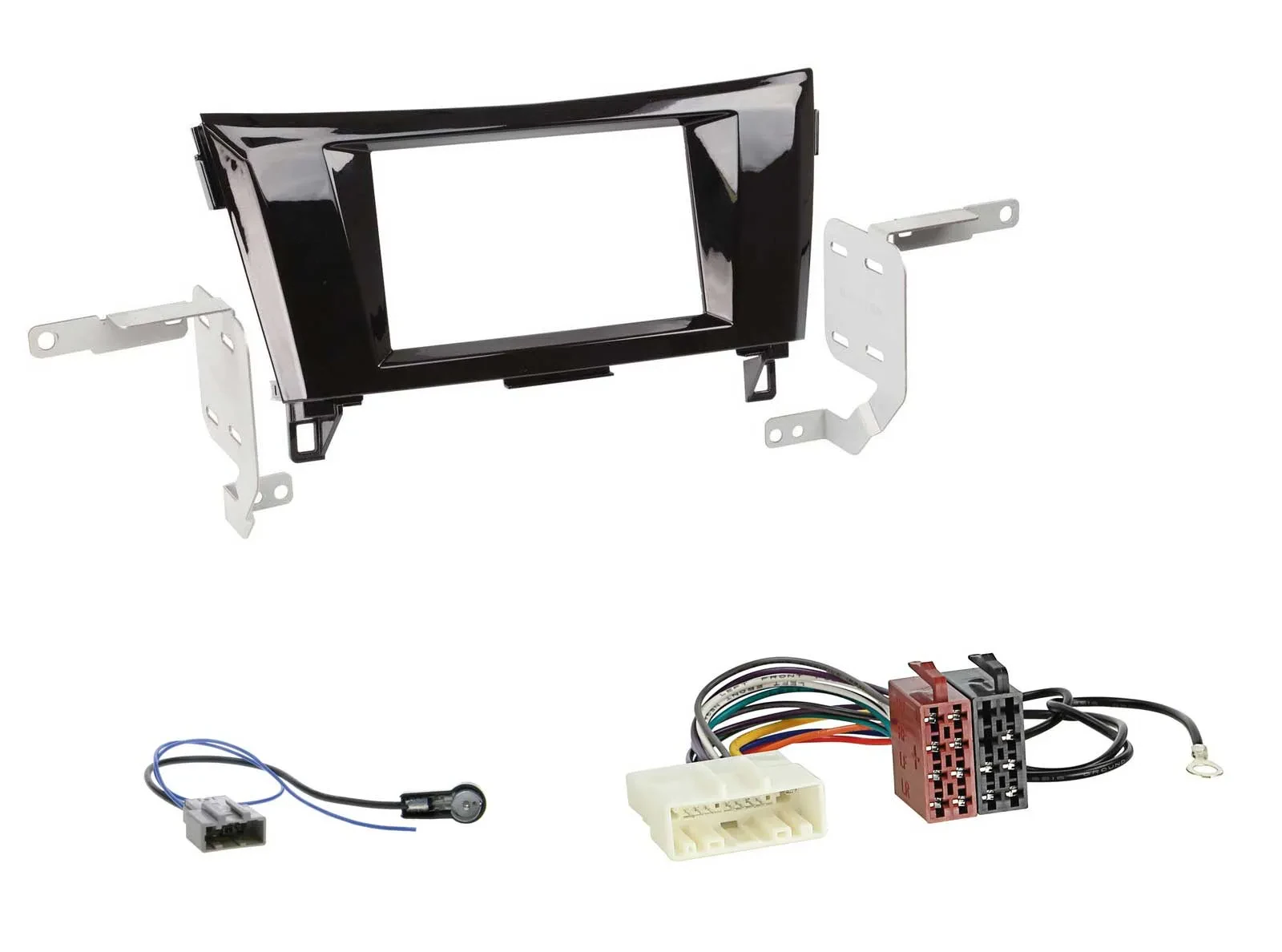 Radioeinbauset Doppel DIN Autoradio für Nissan X-Trail 2014-2022 Klavierlack