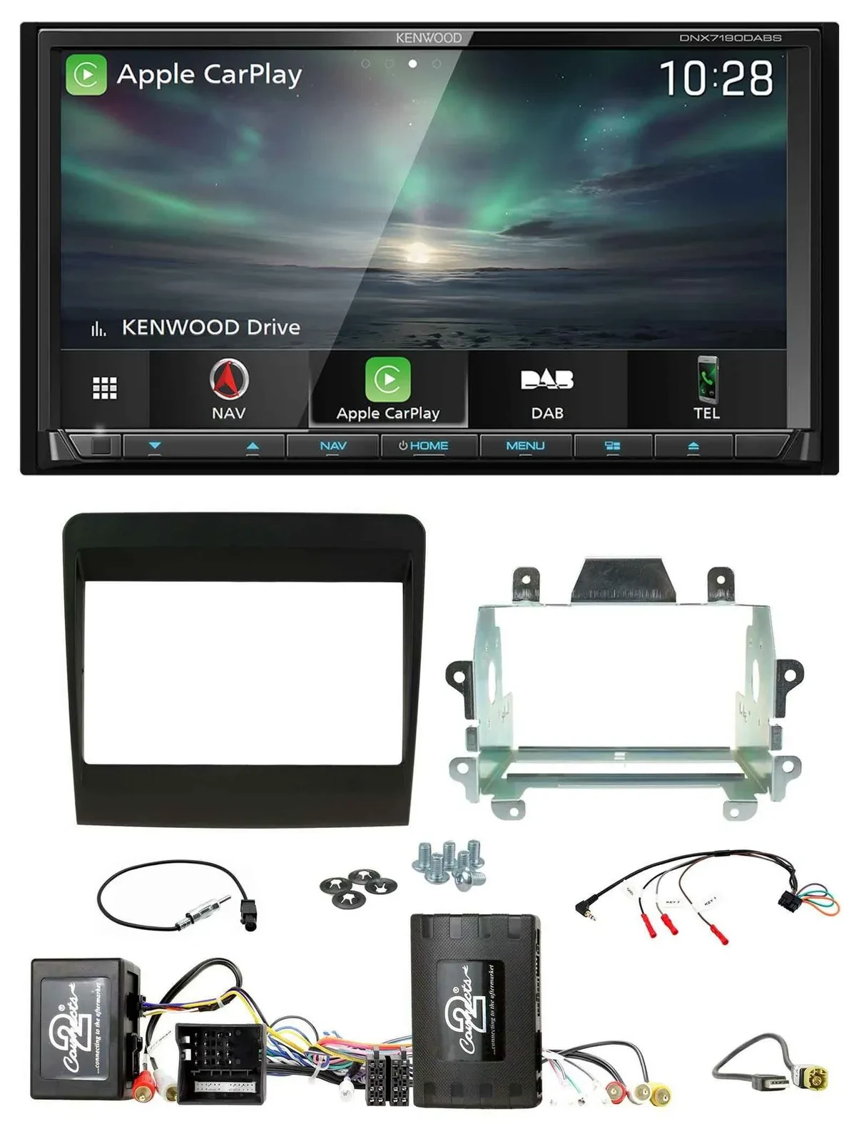Kenwood Bluetooth USB 2DIN Lenkrad TMC DAB Navigation für Porsche 911 11-17 Soun