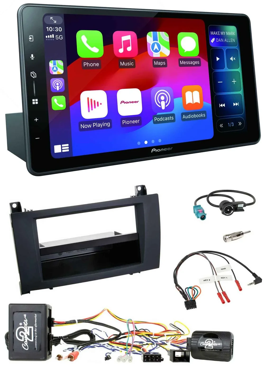 Pioneer Bluetooth DAB Lenkrad USB Autoradio für Mercedes SLK R171 04-11 aktiv