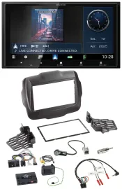 Kenwood Bluetooth 2DIN USB DAB Lenkrad Autoradio für Jeep Renegade ab 2015