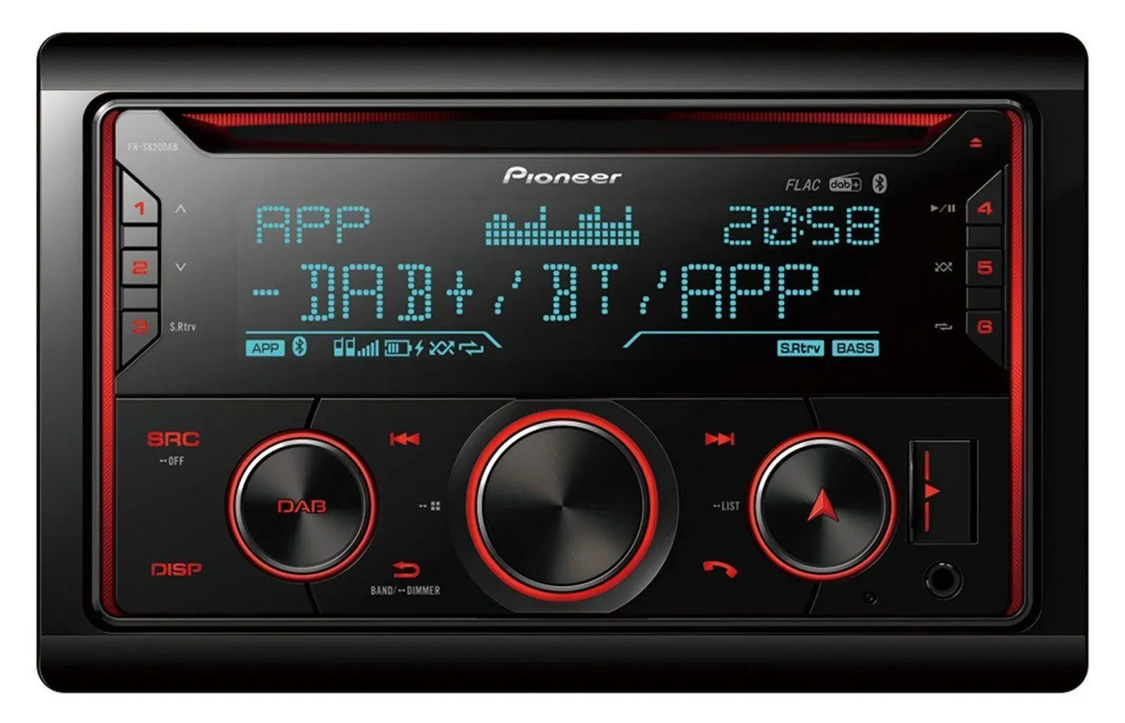 Автомагнитола Pioneer FH-S820DAB 2-DIN, CD/MP3, DAB, Bluetooth, USB, AUX