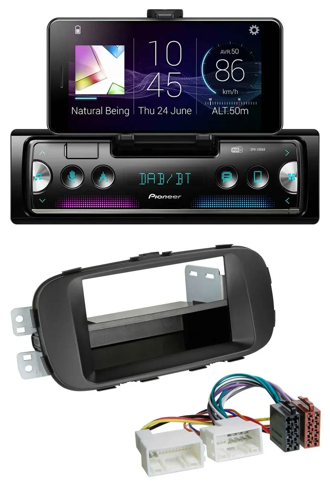 Автомагнитола Pioneer USB, MP3, Bluetooth, DAB для Kia Soul (PS, с 2014), чёрный