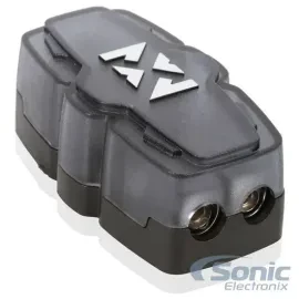 NVX XFDBU2 Fused Distribution Block w/ One 1/0 AWG Input + Two 4/8 AWG Outputs