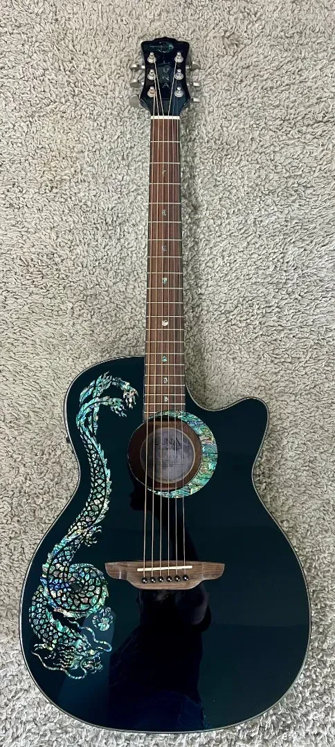 Электроакустическая гитара Luna Guitars FAUDRABLK Fauna Dragon Folk Classic Black