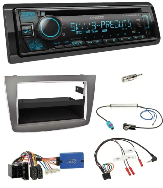 Kenwood Bluetooth USB CD Lenkrad DAB Autoradio für Alfa Romeo Mito 955 13-18 ISO