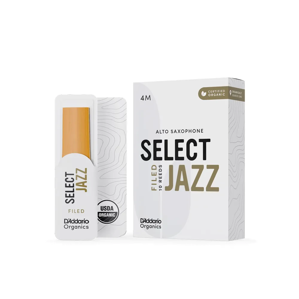 Трости для альт-саксофона D'Addario Organic Select Jazz Filed размер 4M, 10 шт