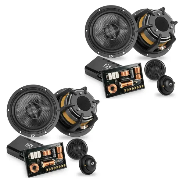 (2-Pairs) NVX XQS65KIT 600W 6.5" X-Series Component Car Speakers