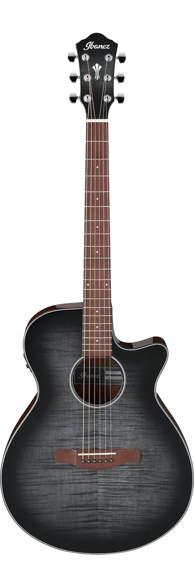 Электроакустическая гитара Ibanez AEG70 Transparent Charcoal Burst High Gloss