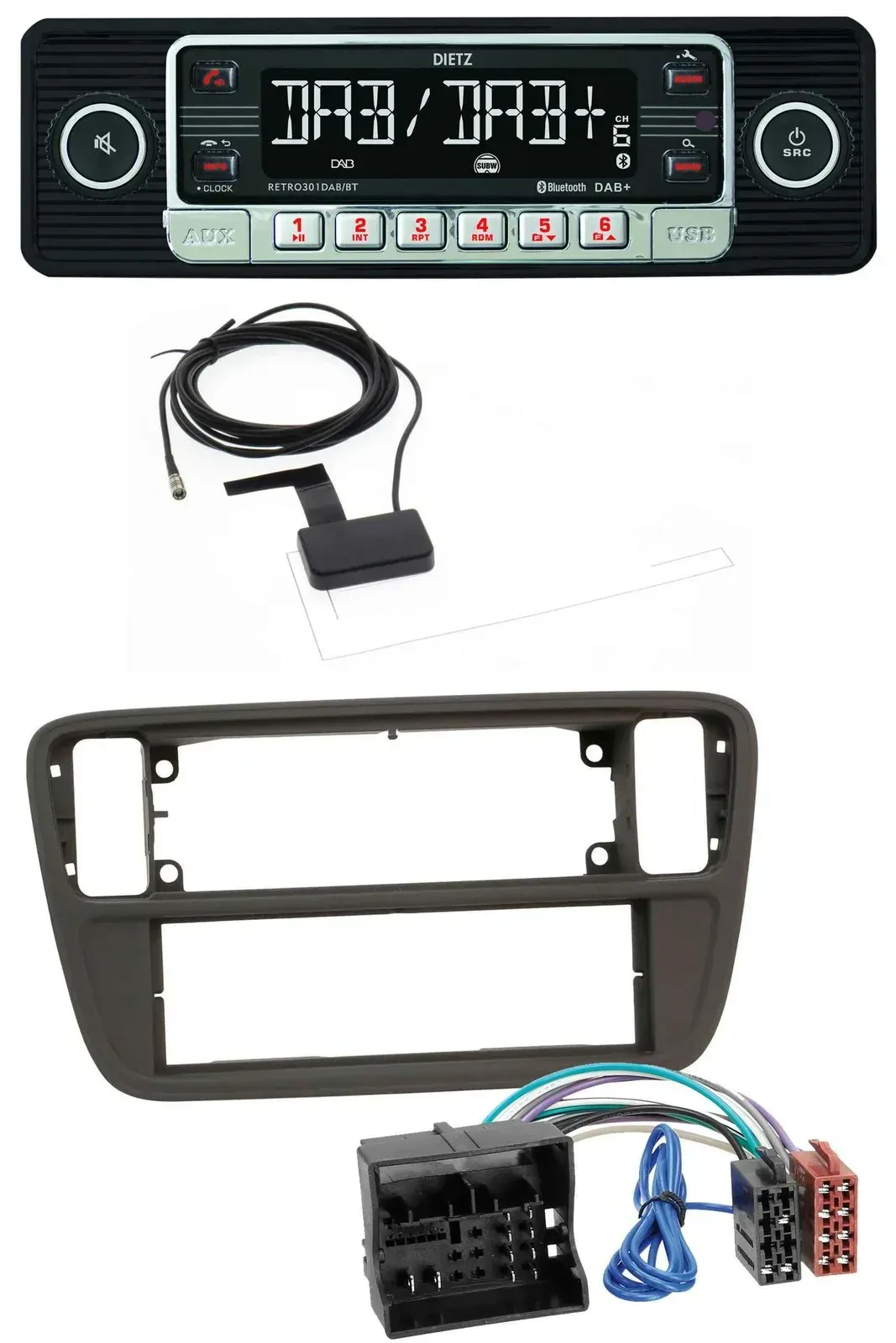 Автомагнитола для Seat Mii (с 2011) Dietz DAB, Bluetooth, USB, MP3